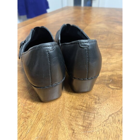Dansko Tamara Women's Sz 38 US 7.5-8 Black Leather Clogs Loafers Nurses Shoes - Picture 6 of 12